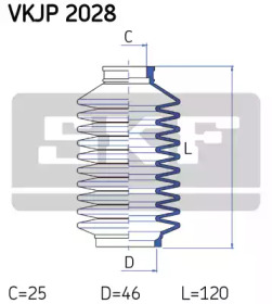 Гофрированный кожух / прокладки SKF для VW TRANSPORTER IV c бортовой платформой/ходовая часть (70XD) 1.9 TD
